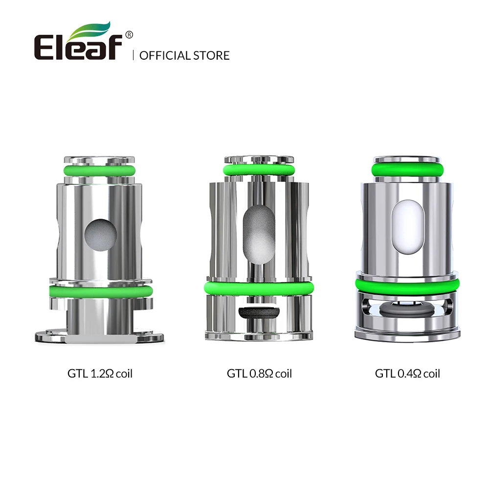 5pcs/pack Eleaf GTL Coil 0.4ohm/0.8ohm/1.2ohm Coil Head for iSolo R/iSolo Air/Pico Compaq/iJust AIO/Glass Pen E-Cigarette