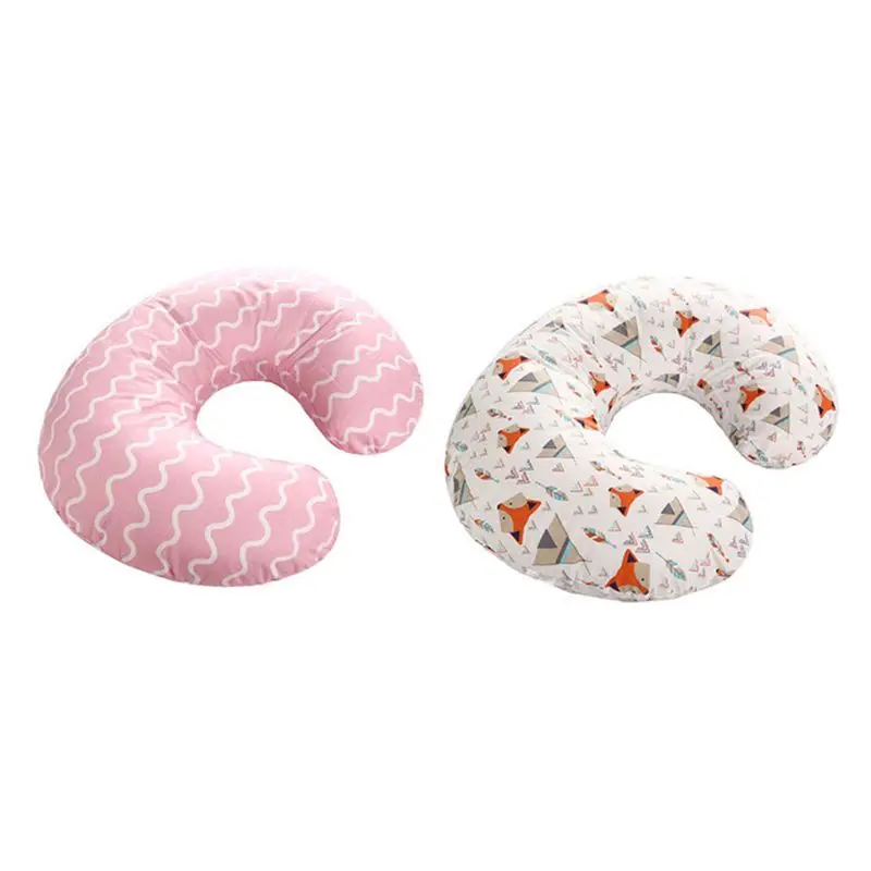 1 Cute Baby Kid Nursing U-type Pillow Cover Nordic Style Cartoon Pillowcase - Цвет: 1