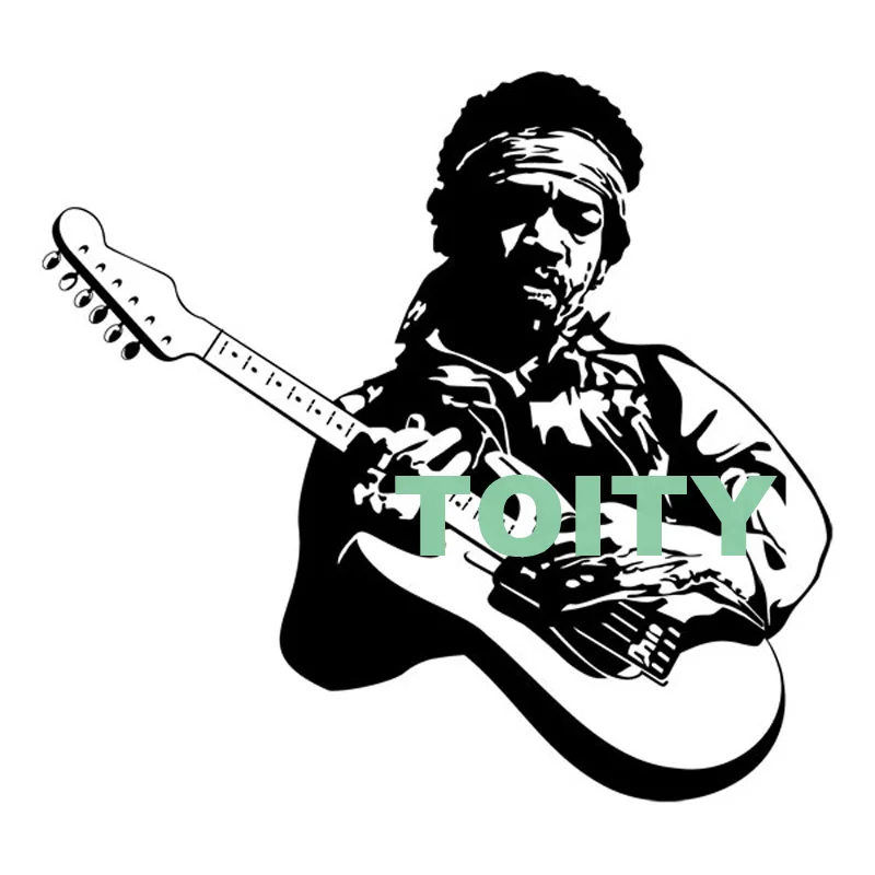 JIMMY HENDRIX музыка поп звезда винил стены Искусство комната, наклейка на дверь окна трафареты роспись Декор - Цвет: H57cm x W61cm
