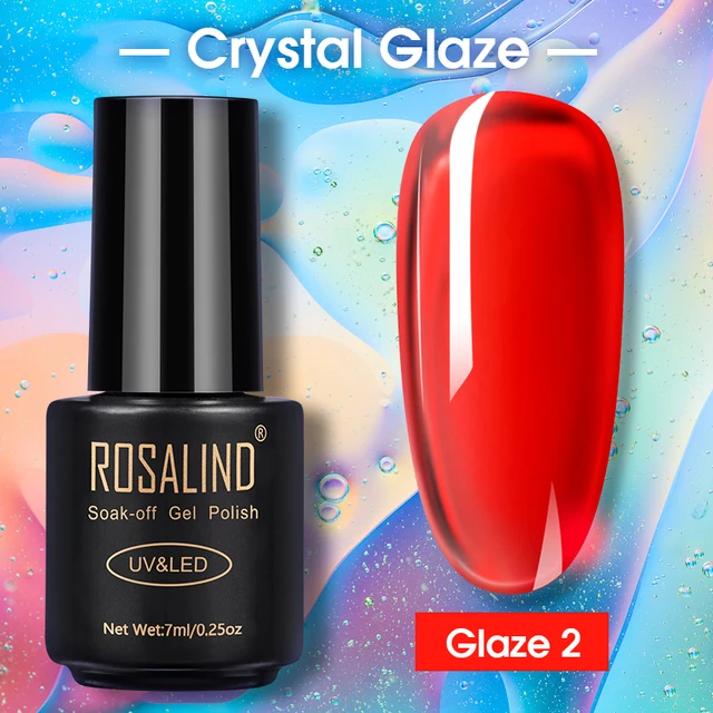 ROSALIND Nail Gel Polish Neon Luminous Hybrid Varnish Manicure Semi Permanent UV Gel Nail Art Base Top Coat Gel Nail Polish New RAQ04