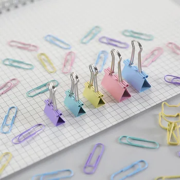 

Colorful Binder Clip Multifunction Paper Clip Set Stationery Dovetail Clip School Office Supplies Practical Metal Memo Clip Pin