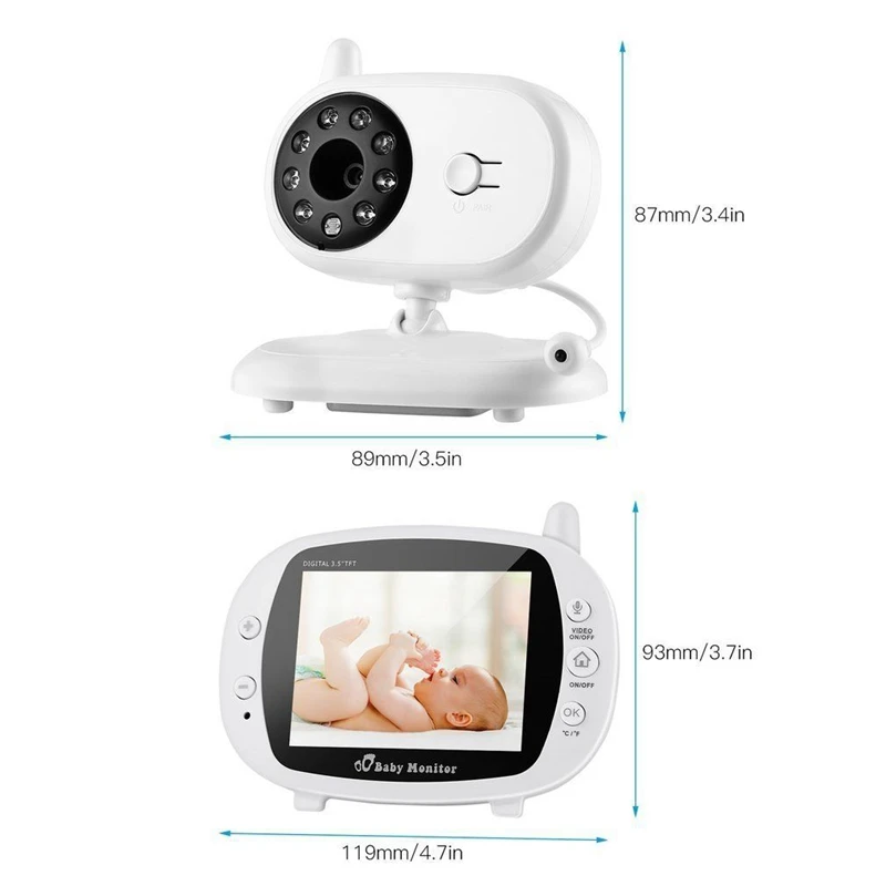 850 Babyphone беспроводной видео радионяня Kamera 3 5 Zoll ЖК дисплей камера наблюдения