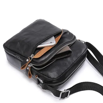 

Men's Genuine Cowhide Leather Crossbody Bags for Men Shoulder Bag Men Leather Fashion Men's Bags Male Travel Handbags