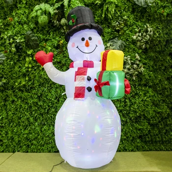 

150cm Christmas Inflatable Snowman LED Night Light Luminous Outdoor Toys Christmas Decorations Happy New Year UK US EU Plug