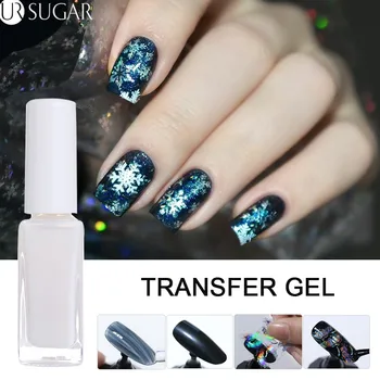 

UR SUGAR Nail Foils Glue Set sparkly Adhesive Nail Transfer Foils Nail Art Adhesive Star Glue Foils Paper