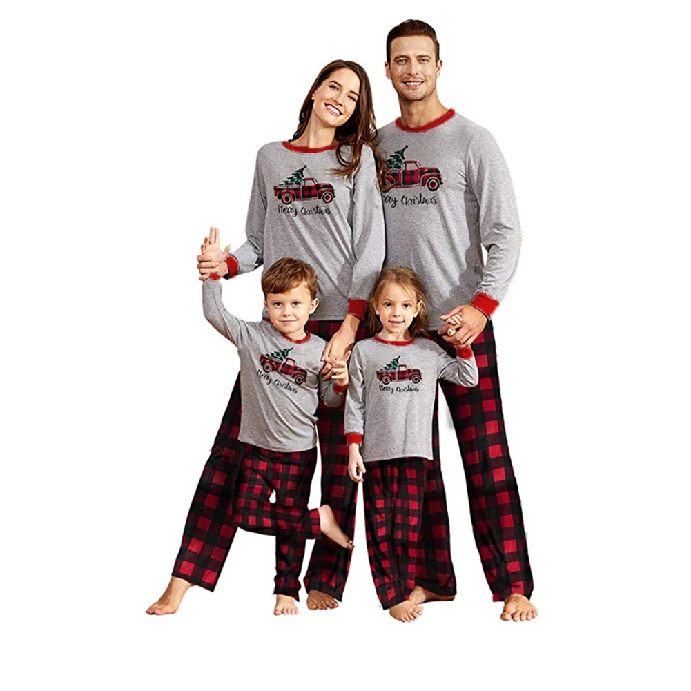 Christmas Xmas Family Matching Pajamas Set Xmas Adult Kids Sleepwear Nightwear Gift