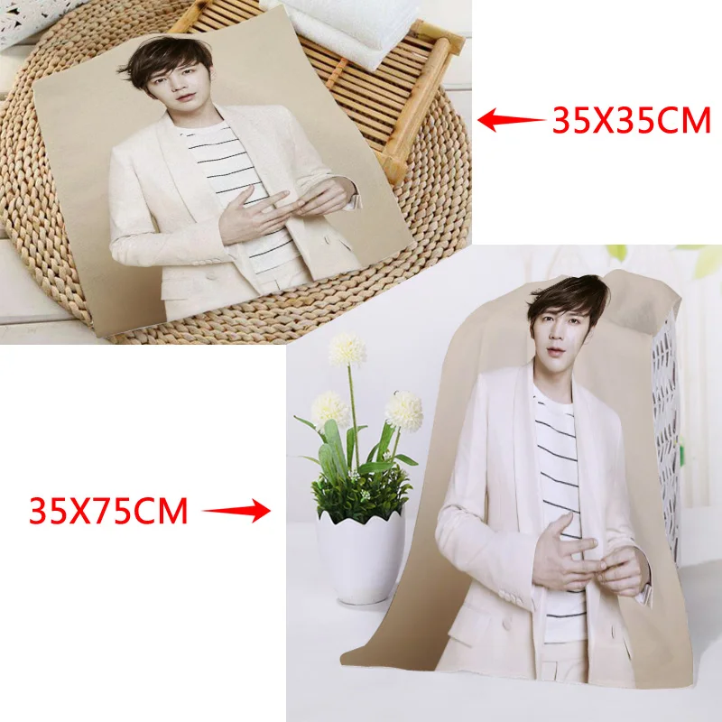 35x35 см, 35x75 см полотенца на заказ KPOP Jang Keun Suk печатные квадратные полотенца микрофибра Абсорбирующая сушка банные полотенца мочалка