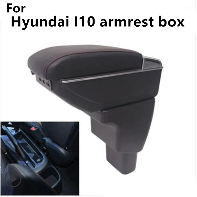For Hyundai I10 armrest box central Store content Storage with cup holder ashtray USB interface 2006~2017 | Автомобили и