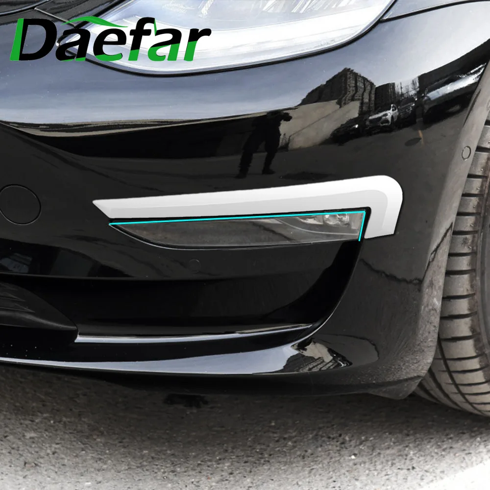 Автомобильный Стайлинг передняя противотуманная фара рамка Крышка для Tesla