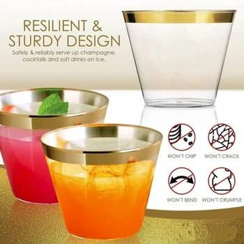 

2019 Transparent Cup 25pcs One Time Disposable Cup Light Ice Cream Plastic Cup for Party Drop Shipping