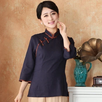 

Plus Size Blusa feminina Spring Autumn New Style Women Shirt Cotton Linen Blouse Vintage Button Shirt Tops Blusas Femininas