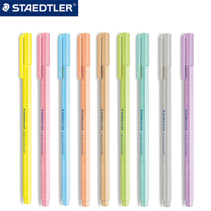 9 шт. треугольный текстовый маркер Staedtler macaron 362 C|Маркеры| |