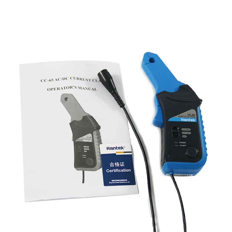 Hantek CC-65 AC/DC Current Clamp Meter for Digital Multimeter Oscilloscope 20KHz Bandwidth 1mV/10mA 65A With BNC Connector CC65 5