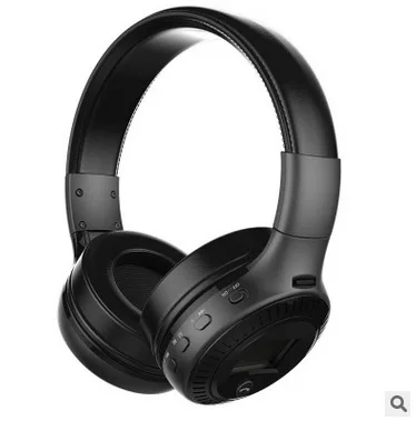 ZEALOT B19 Bluetooth Наушники Беспроводные стереонаушники наушники с микрофоном гарнитуры Micro-SD слот для карт fm-радио для телефона и ПК - Цвет: Черный