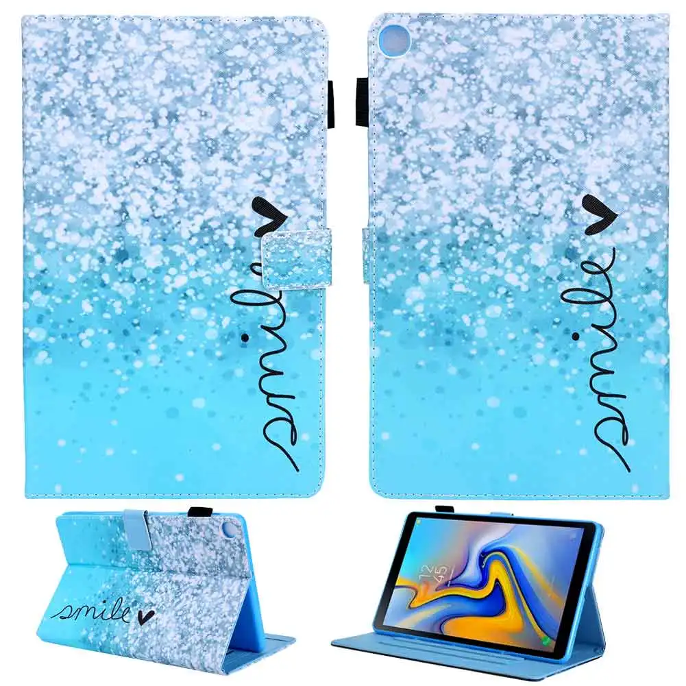 N14 Противоударный чехол с принтом для Samsung Galaxy Tab A 8," дюймов S-Pen SM-T290 SM-T295 чехол для планшета кожаный флип чехол-подставка - Цвет: N14
