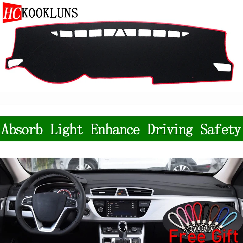 

For GEELY Emgrand X7 Sport 2013-2018 Dashboard Cover Sun Shade Non-slip Dash Mat Pad Carpet Car Stickers Interior Accessories