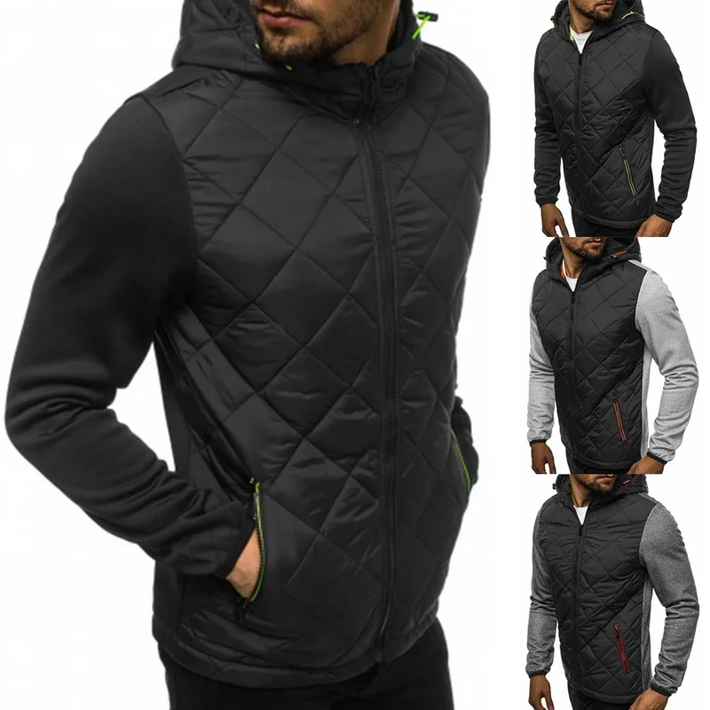  Men's Casual Hooded Winter Thick Warm Jacket Warm Coat Men Zipper Jaqueta Masculino Slim New Fashion Jackets Clothes Tops Parka