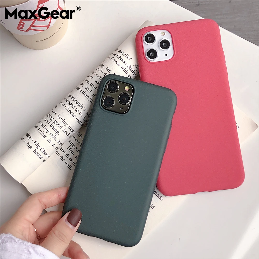 Ultra-Thin Sandstone Matte Back Soft TPU Scrub Cover For iPhone 11 Pro MAX 6 6S 7 8 10 X XR XS Max Plus Phone Case | Мобильные