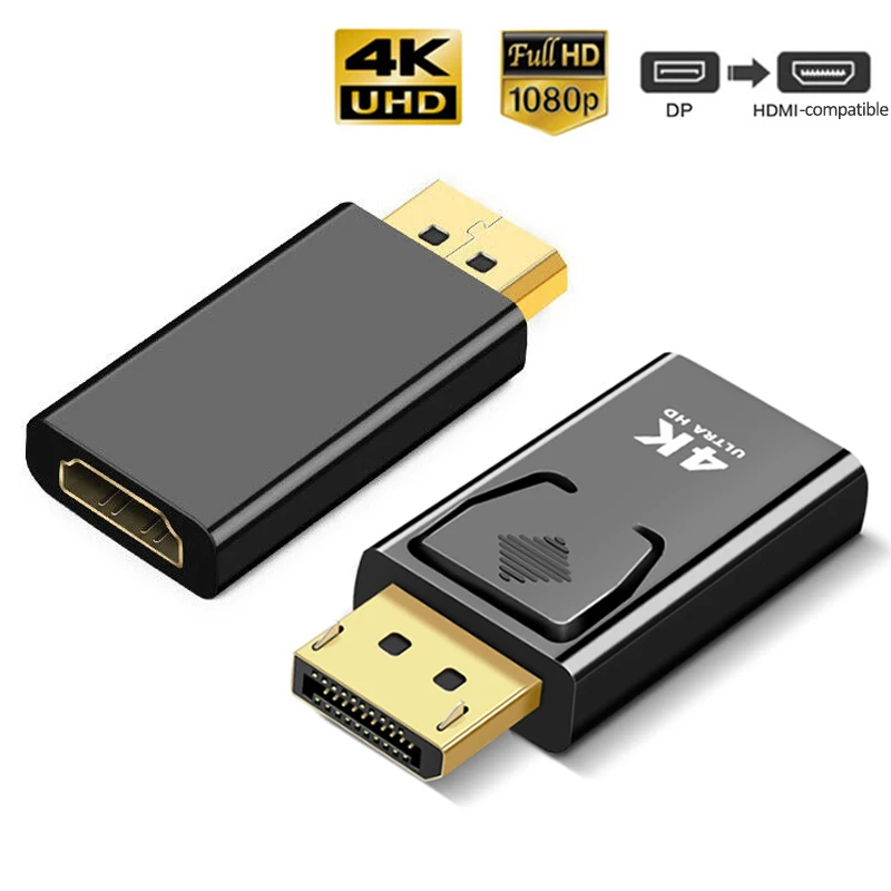 4K адаптер с портом дисплея на HDMI-совместимый преобразователь порта штекер DP