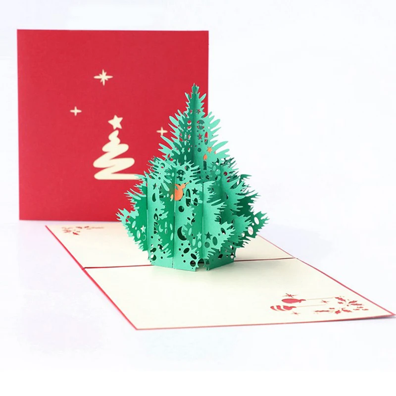 Laser Cut Vintage Happy Birthday Postcard Greeting Gift Cards Blank Paper 3D Handmade Pop Up Invitations Custom With Envelope greeting cards
