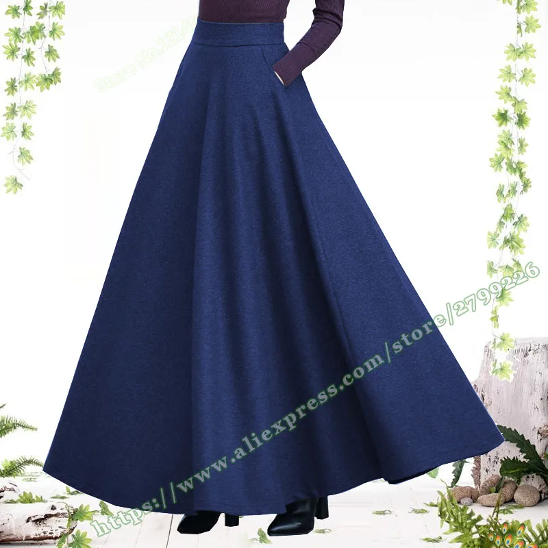 Осень зима 2018 модная юбка трапеция в стиле ретро винтажная черная зеленая из 50%