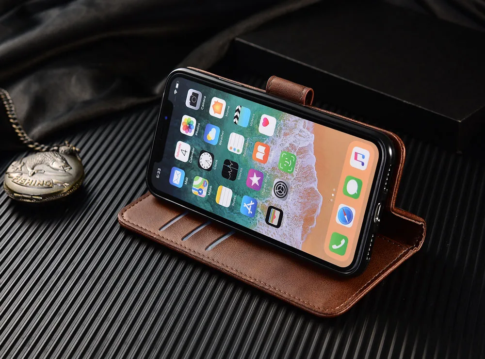 Для iPhone 11 Pro Max чехол, роскошный флип-бумажник кожаный чехол для iPhone 6 6S 7 8 Plus X XR XS Max Coque Book Case iPhone6