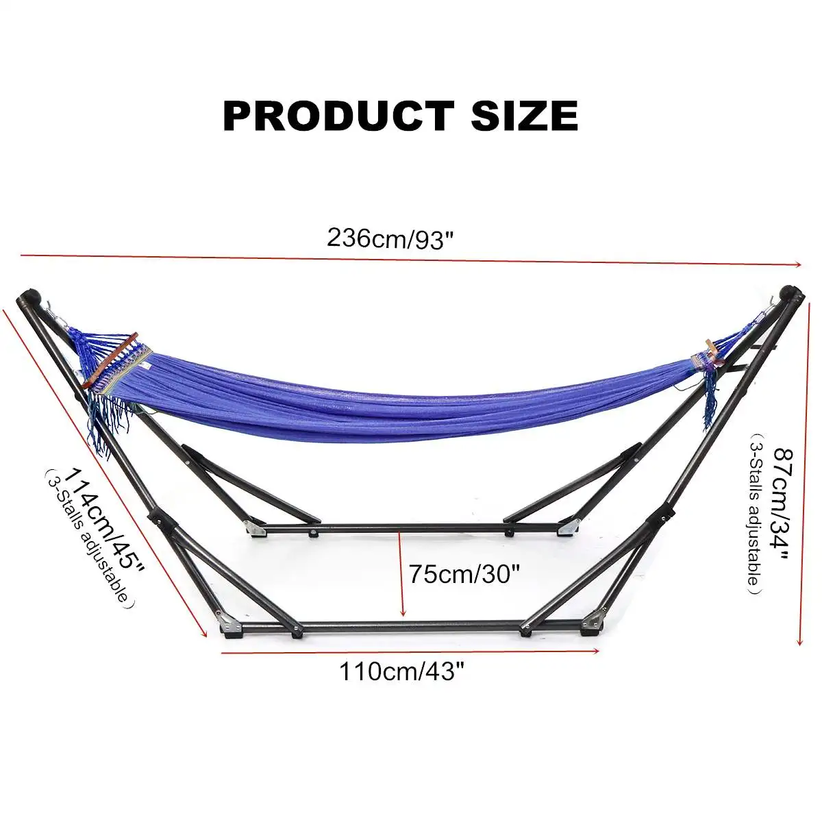 Folding Hammock Stand Bag Set 250KG Portable Steel Pipe Sleeping Swing Garden Outdoor Furniture Hunting Camping Accessories Kit Folding Hammock Stand Bag Set 250KG Portable Steel Pipe Sleeping Swing Garden Outdoor Furniture Hunting Camping Accessories Kit