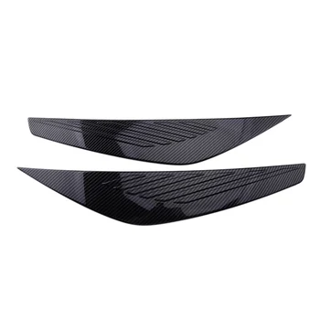 

2pcs Car Headlight Eyebrows Eyelids Trim Cover Carbon Fiber Black ABS fit for Ford Escape Kuga 2017-2019
