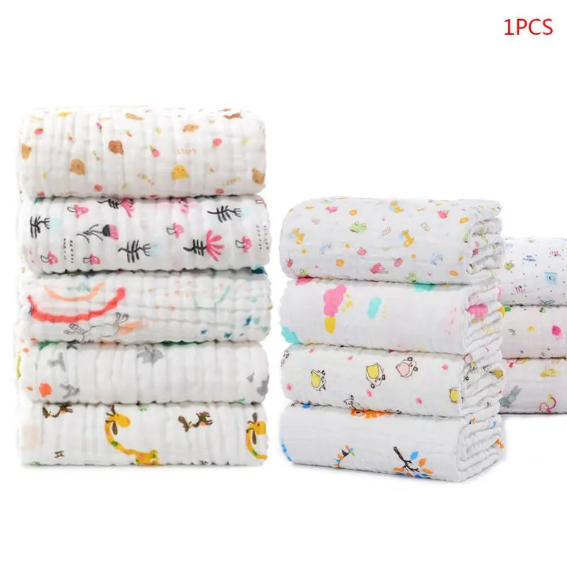 

6 Layers of Baby Washcloths Kids Bath Towel Muslin Cloth Bathrobe Wrap Blanket Superior Quality