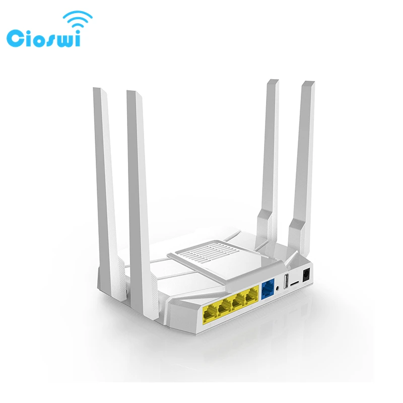 Cioswi WG108 Домашний Беспроводной Wi-Fi Rputer 2,4G и 5G двухдиапазонный 1200 Мбит/с гигабитный маршрутизатор с широким покрытием 16 Мб флэш 128RAM работает плавно