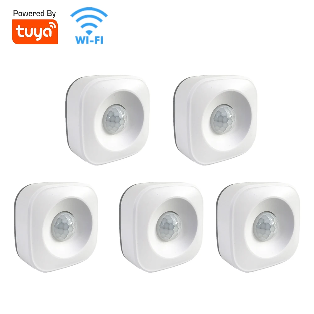 emergency warning light Tuya WiFi PIR Motion Detector Battery Powered Wireless Human Body Motion Sensor Smart Home Security Mini Infrared Detector home alarm key pad Alarms & Sensors