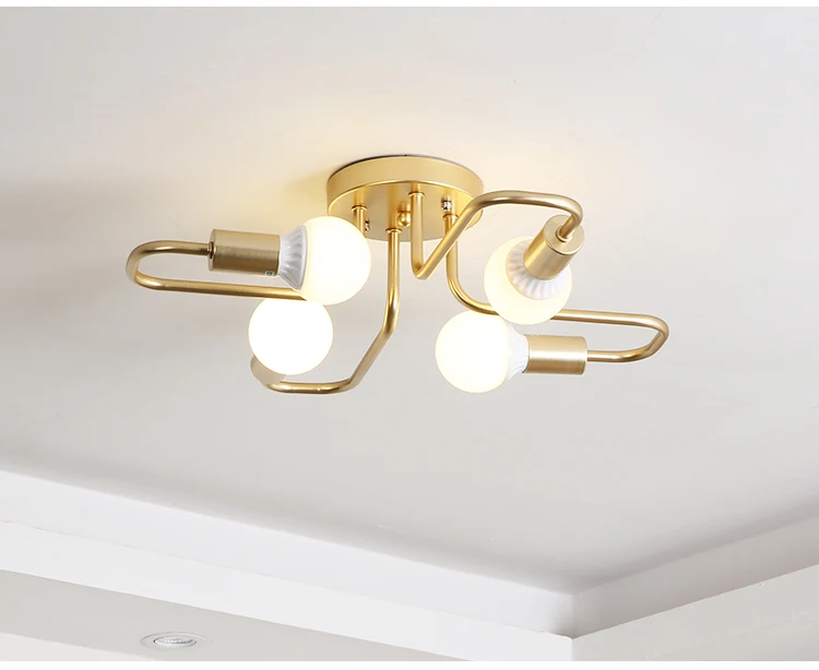 outdoor ceiling lights Retro Iron Chandelier Black/White/Gold E27 4/6/8 Living Room / Study/Bedroom Creativity Other Bedrooms Ceiling Lamp ceiling mounted light