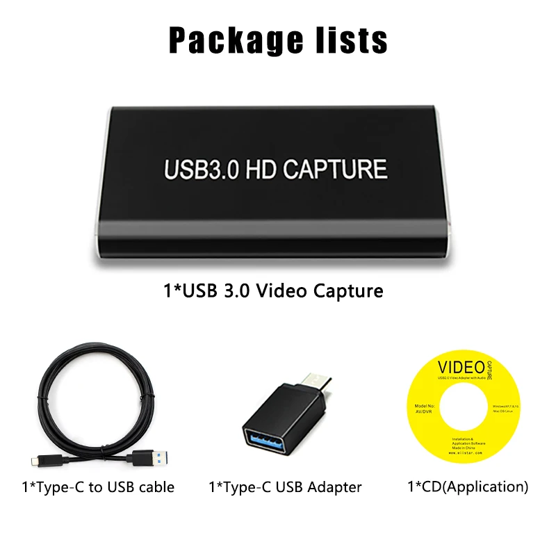 as shown USB3.0 Захват карты HD видео захватывающее устройство HDMI к USB 3,0/USB C Box 1080p 60 Гц игра Live Stream для PS4 PC MAC windows 10 OsX - Цвет: as shown