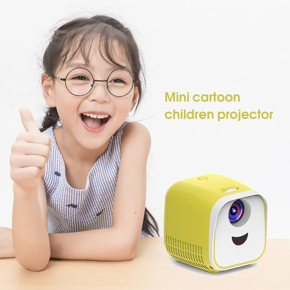 Детский мини-проектор Full HD 1080 P, новейший мини детский мини-проектор для раннего образования, два цвета, мультипликационная история, поддержка TF карты