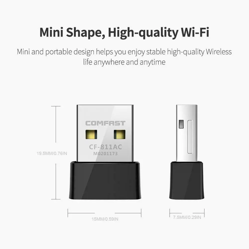 Портативный wifi двухдиапазонный 650 м USB Wifi адаптер AC приемник для системы Hackintosh