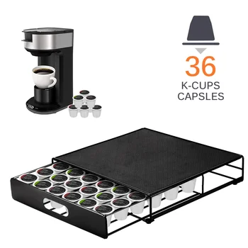 

Coffee Pod Drawer Durable Coffee Capsule Holder HoldingMetal Reusable Coffee Capsules Storage Rack