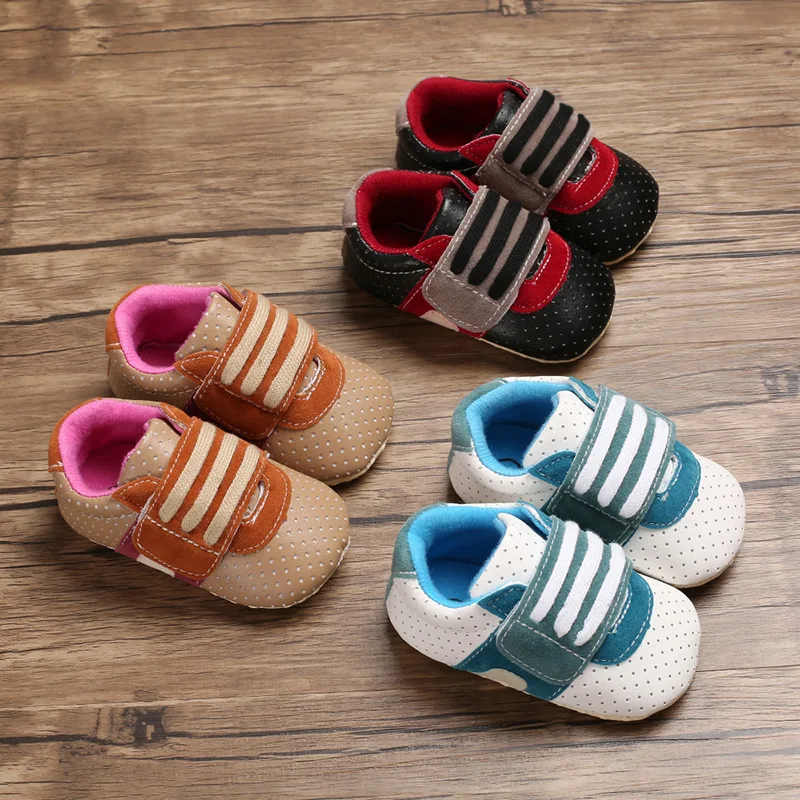 

Spring And Autumn New Style 0-1-Year-Old Men And Women Baby Shoes Soft Bottom Velcro Casual Babies' Toddler Shoes