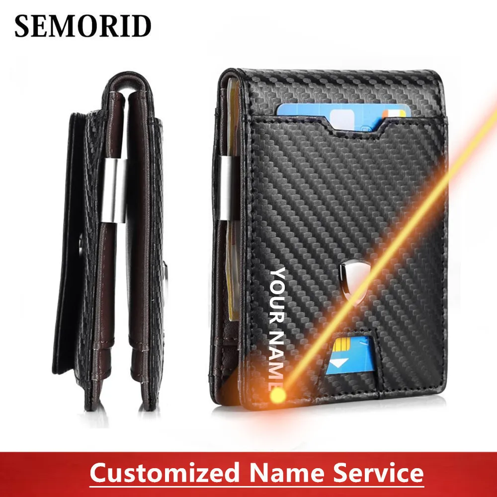 Модный мужской Ультратонкий бумажник SEMORID 2020 года с кошельком Остин RFID