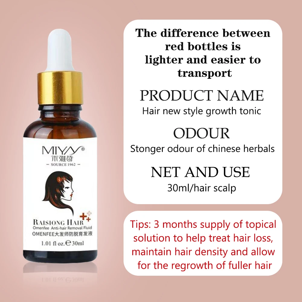 New packaging Hair Growth Essence Oil Anti Hair Loss Products for Hair Growth Treatment Genger Natural Serum Hair Thickener Care Solutions - Цвет: New packaging