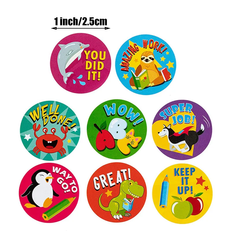 500PCs Kids Reward Stickers Encouragement Sticker Roll for Students Teachers so 
