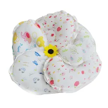Подушка с рисунком для новорожденных, Детская Хлопковая Подушка с рисунком, овальная Подушка с защитой от головы