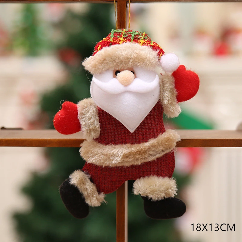 Год, милые рождественские куклы Санта-Клаус/снеговик/Лось Noel, Рождественское украшение для дома, Рождественский Navidad, детский подарок - Цвет: 02