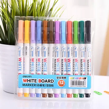 

Color Whiteboard Crayon Children's Drawing Board Crayon 12 Color Can Be Easily Wiped Waterborne Whiteboard Crayon Waterproof Pen