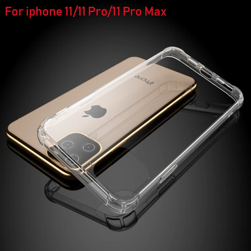 Сверхмощный защитный чехол для iPhone 11 Pro Max X XS Max Four Corner усиленный силиконовый прозрачный чехол для iPhone XR
