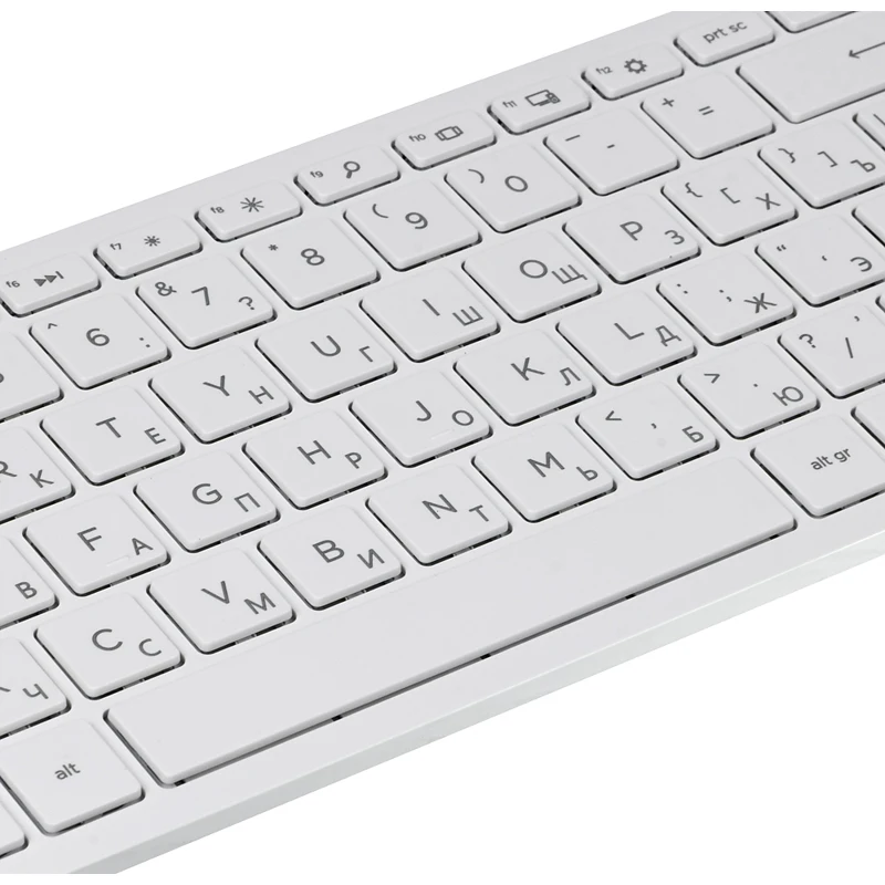 Клавиатура HP Pavilion 600 белый USB беспроводная slim