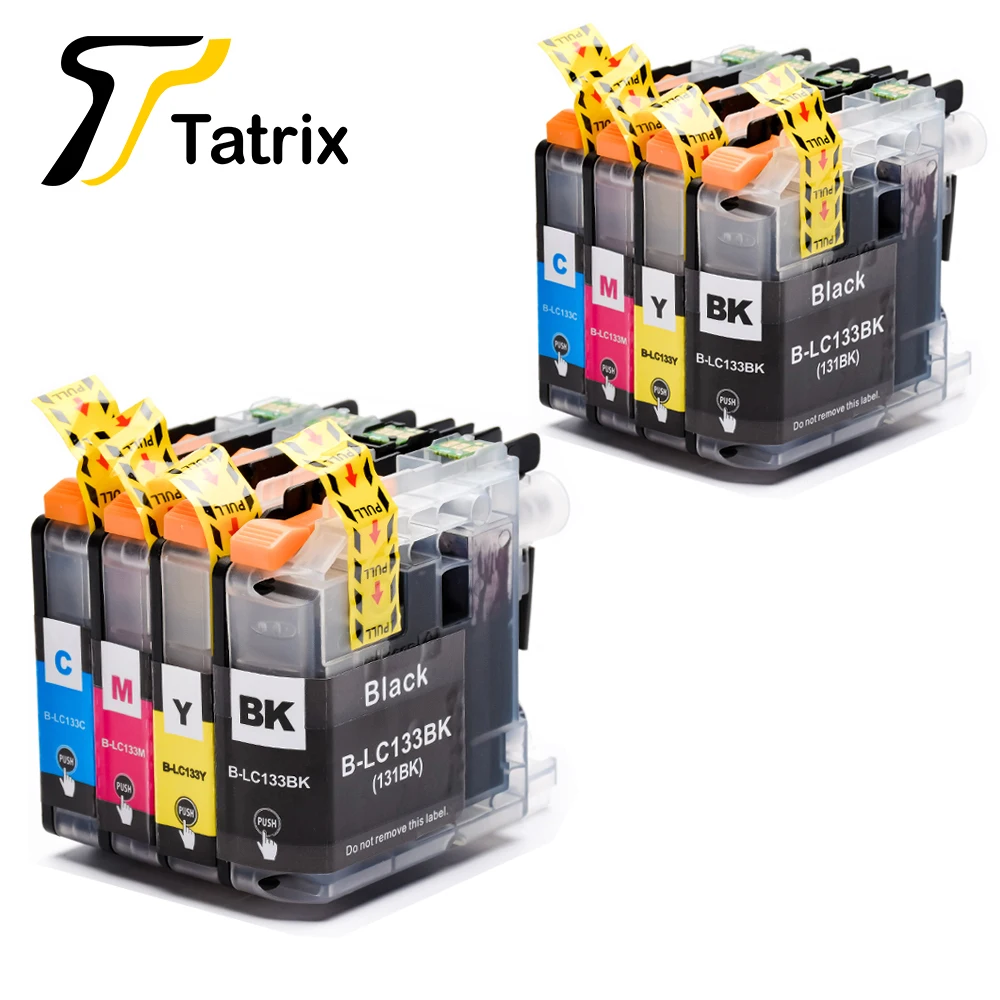 Tatrix 4PK для Brother LC133 LC131 чернильный картридж для принтера Brother MFC-J245 J470DW J475DW J650DW J870DW DCP-J152W J172W J552DW J752DW - Цвет: 2 sets