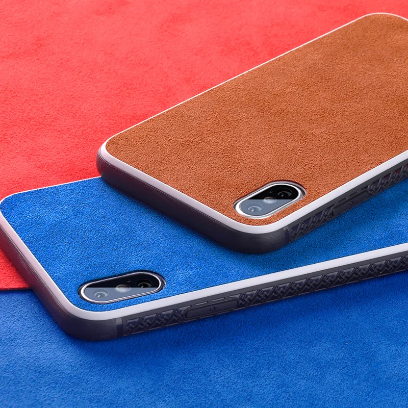 Итальянский тканевый чехол для iPhone X XS 11 Pro MAX, чехол для мобильного телефона с белой каймой, несколько цветов, флип-чехол с мехом, подходит для 6, 6s, 7, 8 Plus