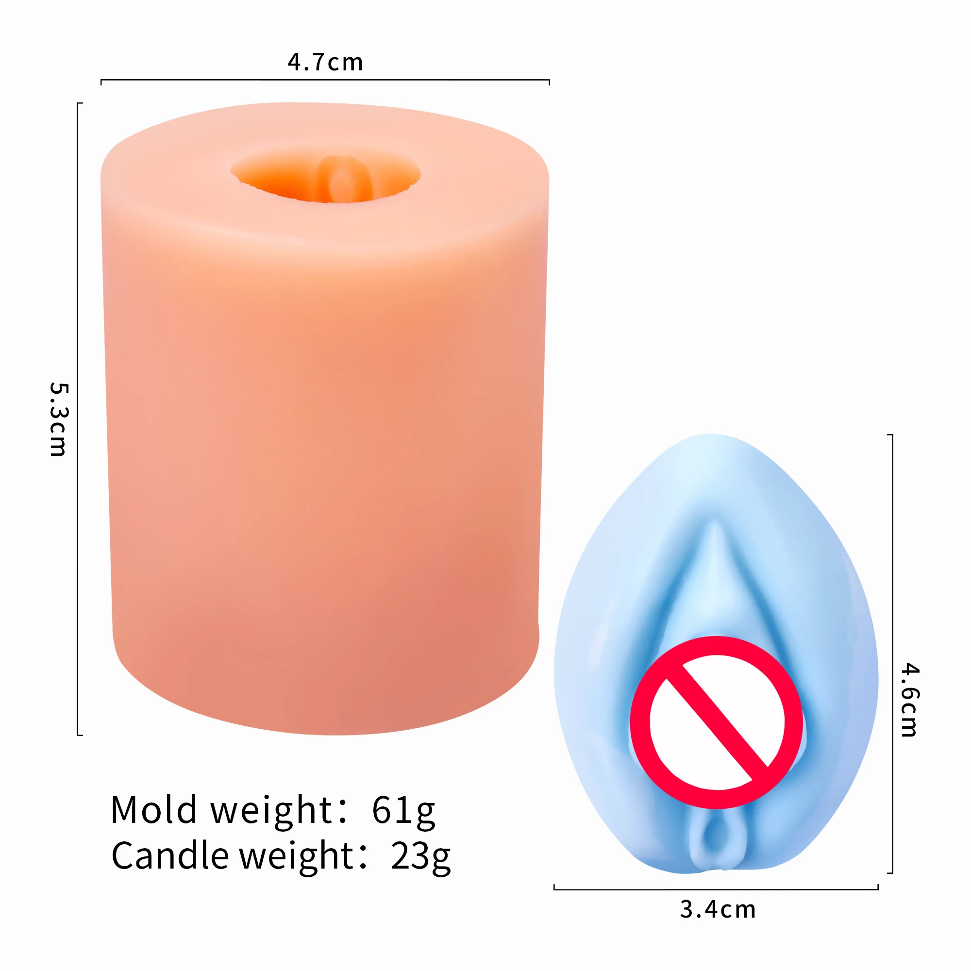 3D Stereo Naked Body Soap Mould Vulva Sexy Female Girl Genital Organ Homemadev Irregular Novelty Stocked Silicone Candle Mold
