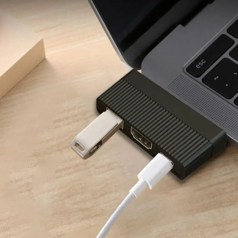 3 в 1 концентратор type C USB 3,1 к HDMI PD USB3.0 4K HDMI USB 3,0 кабель-адаптер для Macbook Pro