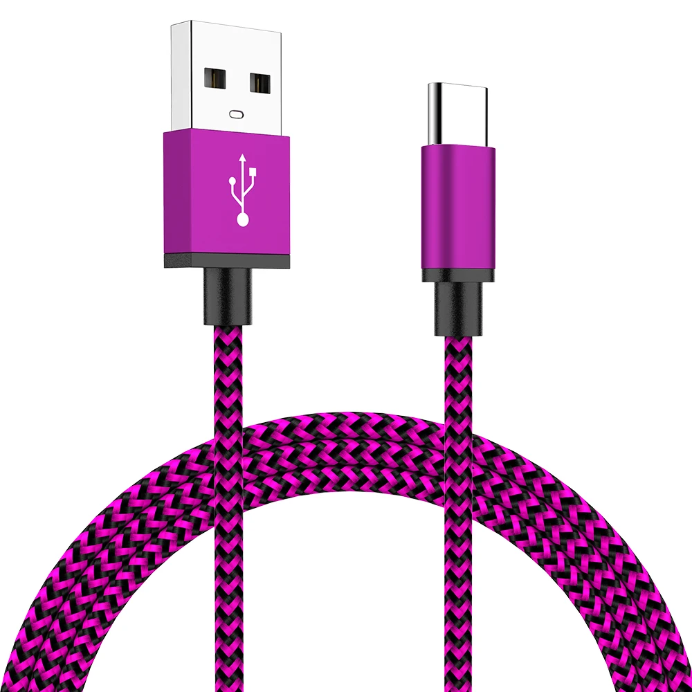 MUSTTRUE 2.4A USB C кабель провод для быстрого заряда 1 м 2 м 3 м Tipo USB для xiaomi redmi note 7 type c кабель зарядное устройство для телефонов samsung - Цвет: Rose